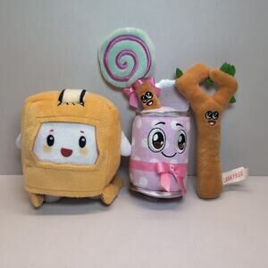 Lot Of 3 LankyBox Plush YouTube Television Show Stuffies Collection Anime